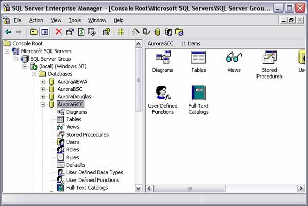 Aurora System Manager - SQL Server 2005