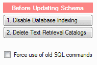 Aurora systems Manager - Before updating schema