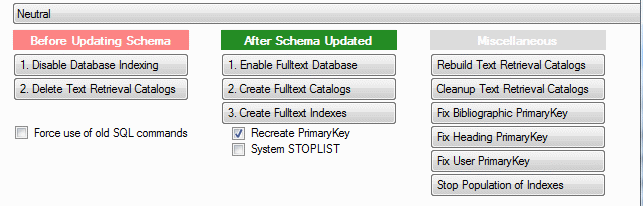 Aurora systems Manager - Command panel