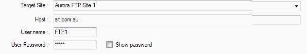 Aurora Ftp Uploader - Target details
