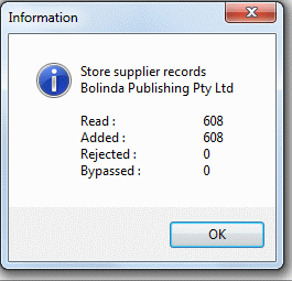 Bibliographic view and load - store supplier records information