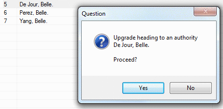 Headings - Upgrade heading to an authority - question