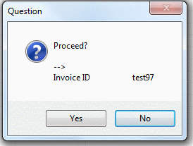 Invoice - for one order only - operator input is required - Question