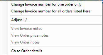 Invoices - Orders this invoice - popup