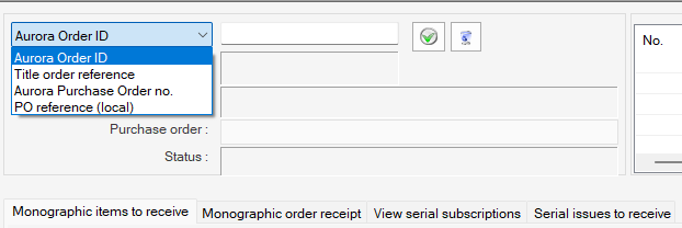 Receive Orders - Order details panel