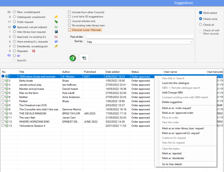 How to | Order Titles from the Suggestion List – Desktop – Aurora ...