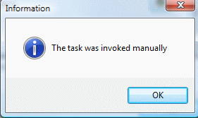 Task - The task was invoked manually