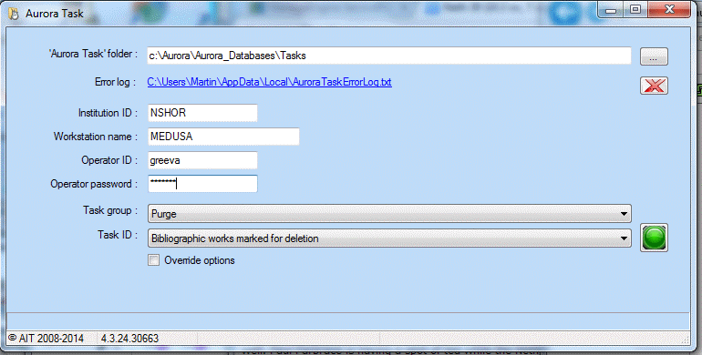 Task - entry form