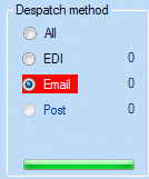 send orders controls - Despatch method progress bar