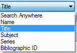 Quick find - Find Work - Search dropdown